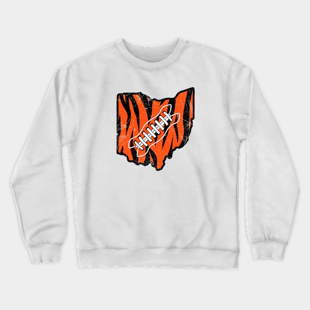 Ohio Football, Retro - White Crewneck Sweatshirt by KFig21